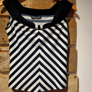 Frank Lyman Design Black and White Striped Women's Top